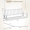 Wooden Outdoor Porch Swing with Slatted Backrest and Ergonomic Curved Seat